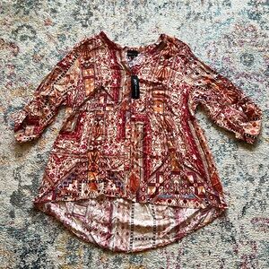 NWT JNY Jones New York Button Up Blouse Womens 1X